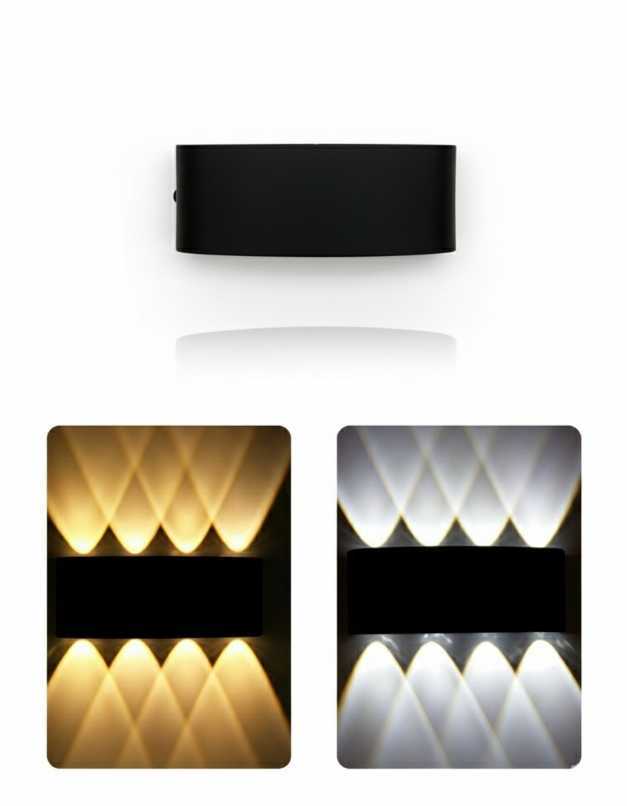 چراغ دیواری دکوراتیو 8 وات نور آفتابی دو طرفه دیپلمات