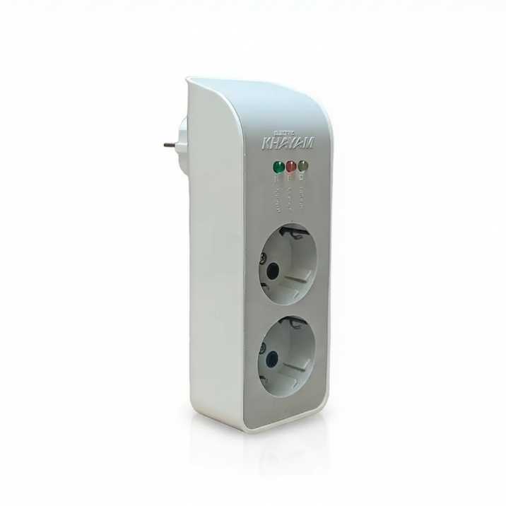 محافظ 2 خانه ارت دار 2 شاخه دار خیام الکتریک محافظ 2 خانه ارت دار یخچال و فریزر 2 شاخه دار خیام الکتریک - Image 1