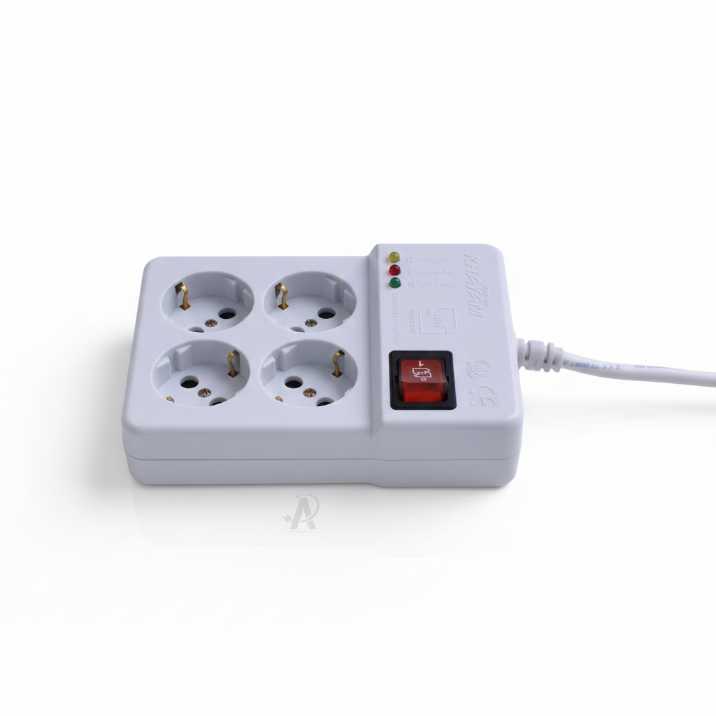 محافظ 4 خانه ارت دار مغز سرامیکی خیام الکتریک محافظ 4 خانه ارت دار مغز سرامیکی یخچال و فریزر کابل 1.8 متری خیام الکتریک - Image 1