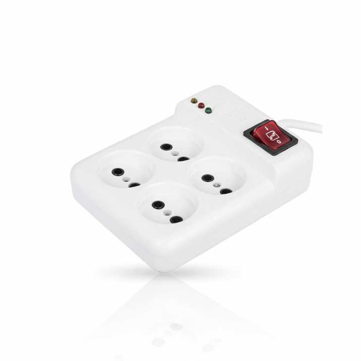 محافظ 4 خانه قفل کودک دار خیام الکتریک محافظ 4 خانه قفل کودک دار صوتی و تصویری کابل 5 متر خیام الکتریک - Image 1